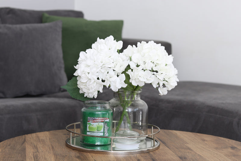 Heritage Candle 22oz Glass Jar Bubble Lid - Green Apple
