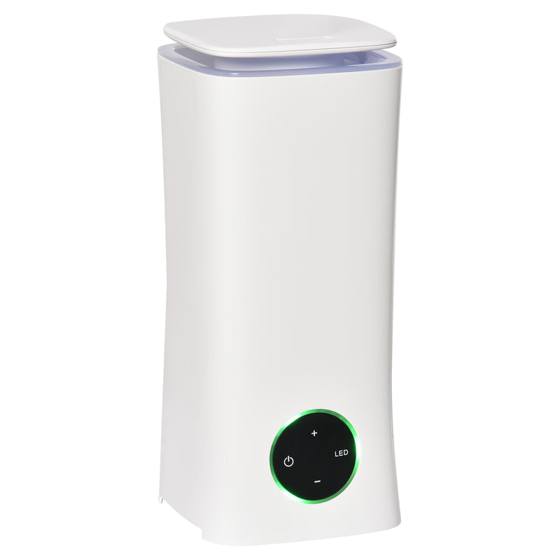 HOMCOM 2L Cool Mist Humidifier Ultrasonic Air Humidifier with 7-Colour Lights, 3 Adjustable Mist Mode, Auto Shut Off, 8-10 Working Hours for Home, White