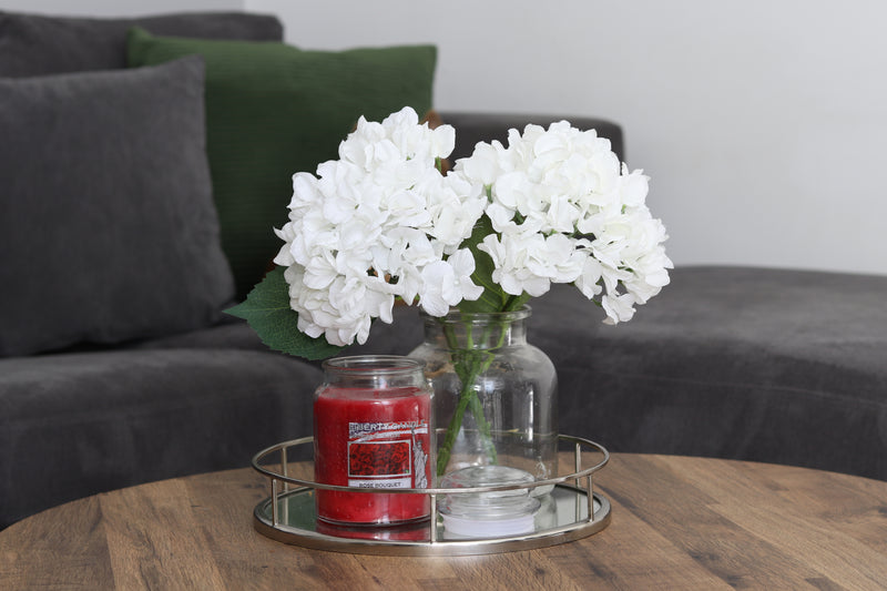 Heritage Candle 22oz Glass Jar with Bubble Lid Rose Bouquet