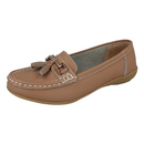 Joejoe Nautical Leather Tassel Loafer- Mocha