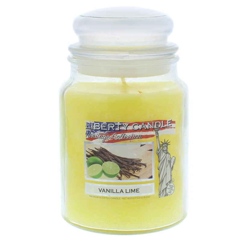 Heritage Candle 22oz Glass Jar Bubble Lid - Vanilla Lime