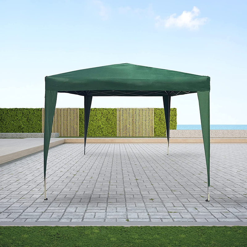 Silver & Stone Outdoor Pop Up Garden Gazebo 3m x 3m - Green