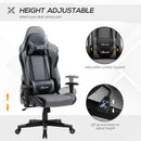 Vinsetto Gaming Chair Racing Style Ergonomic Office Chair High Back Computer Desk Chair Adjustable Height Swivel Recliner with Headrest and Lumbar Support Grey w/
