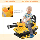 Kids Ride On Shooting Tank - Yellow