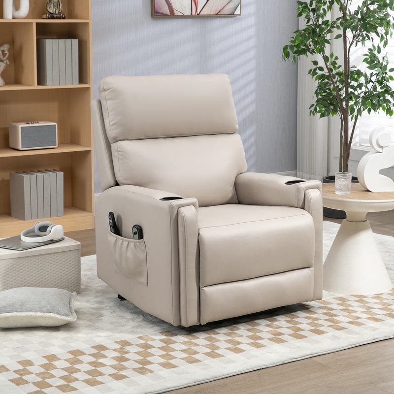 HOMCOM Lift Chair for Living Room, Recliner Chair with Vibration Massage, Heat
