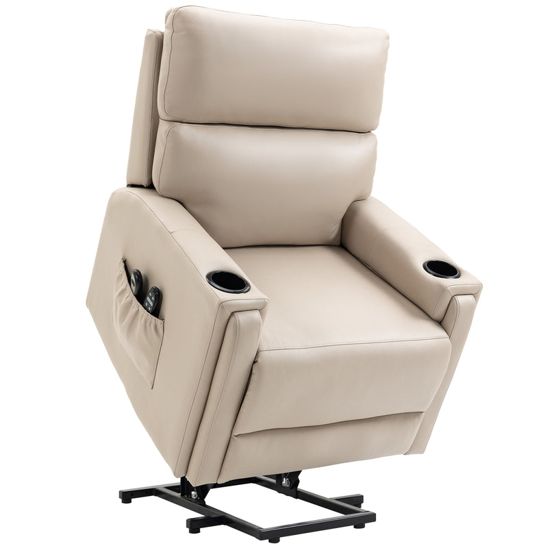 HOMCOM Lift Chair for Living Room, Recliner Chair with Vibration Massage, Heat