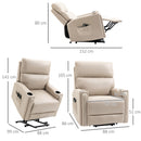 HOMCOM Lift Chair for Living Room, Recliner Chair with Vibration Massage, Heat
