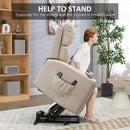 HOMCOM Lift Chair for Living Room, Recliner Chair with Vibration Massage, Heat