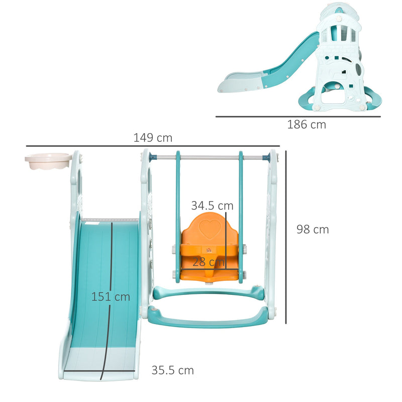 Kids Swing And Slide Set