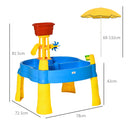 HOMCOM 2 in 1 Sand & Water Table - 18+ Months - Kids Outdoor Beach Garden