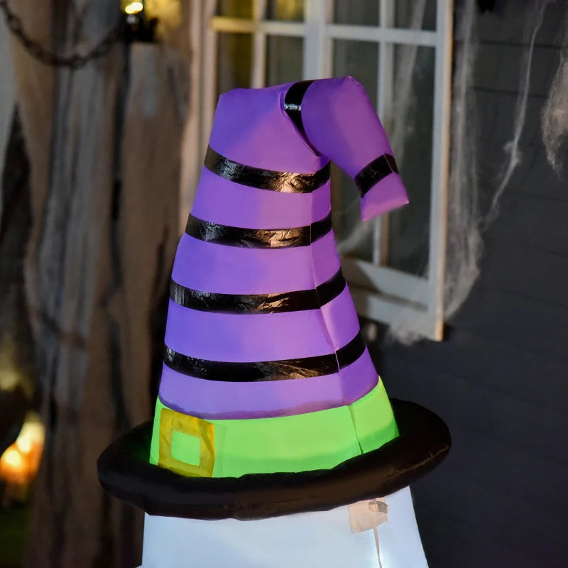 Halloween Inflatable Witch with Pumpkin Lantern 1.2m