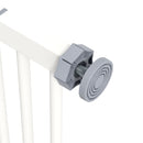 PawHut Adjustable Safety Gate w/ 1 Extensions and Four Adjustable Screws, White