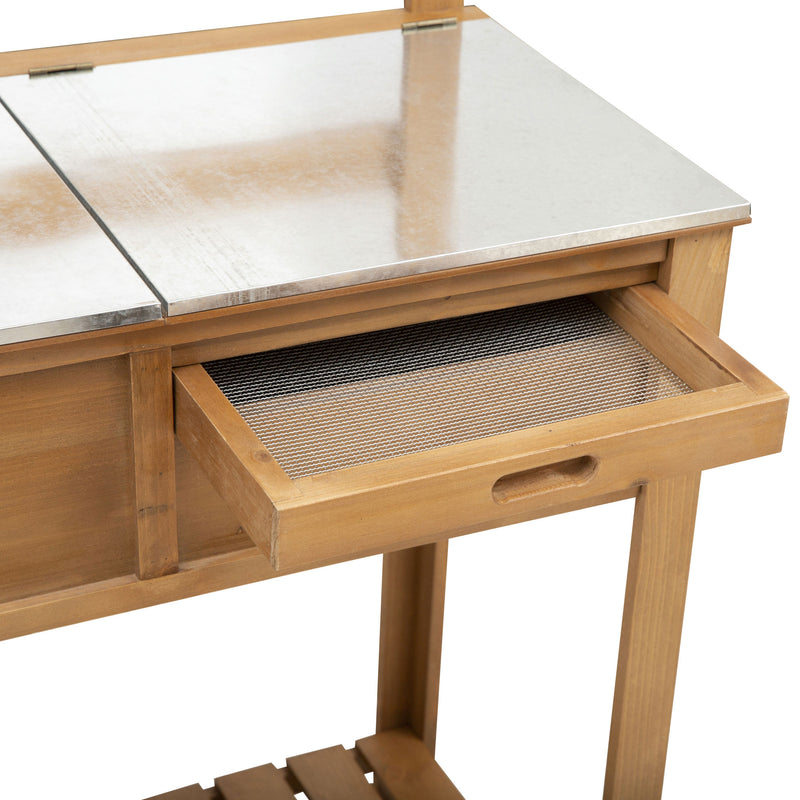 Outsunny Wooden Garden Potting Table