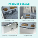 PawHut Turtle Tank for Turtles, Terrapin, Small Reptiles - White
