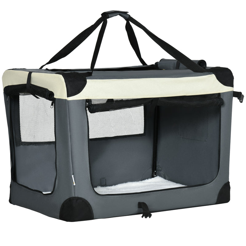 PawHut 81cm Foldable Pet Carrier Bag Soft Travel Dog Crate for Medium