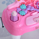 Kids Pretend Play Plastic Vanity Table Set Pink/White