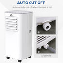HOMCOM 4-In-1 Compact Mobile Air Conditioner Unit With LED Screen- White