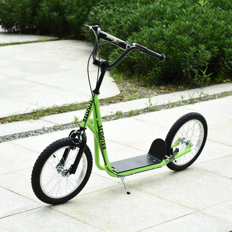 HOMCOM Childrens Scooter with Brakes - Green