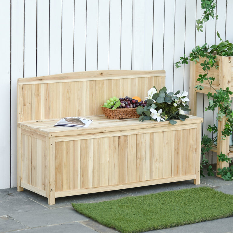 Outsunny Garden Bench - Natural