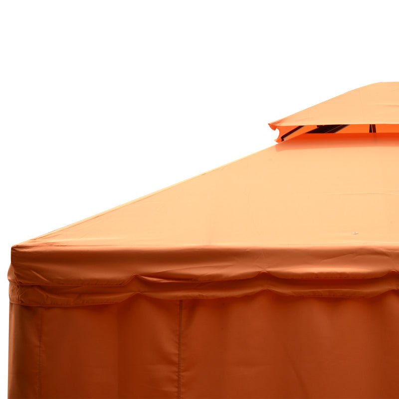 Outsunny Garden Gazebo - Orange