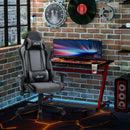 Vinsetto Gaming Chair Racing Style Ergonomic Office Chair High Back Computer Desk Chair Adjustable Height Swivel Recliner with Headrest and Lumbar Support Grey w/