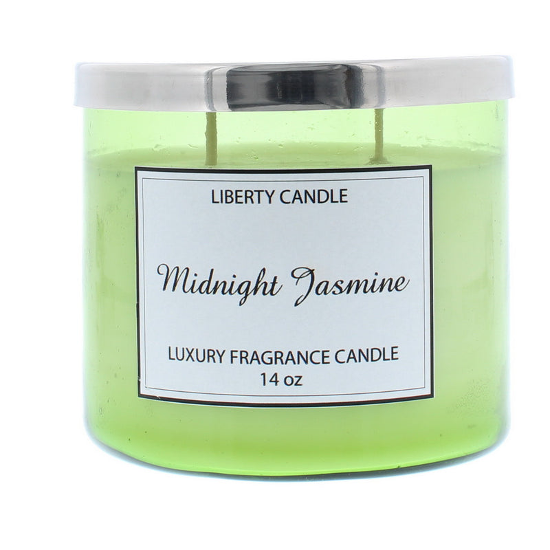Indulgence Collection Candle  14oz Coloured Glass Jar - Midnight Jasmine