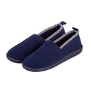 Totes Stripe Full Back Womens Slipper - Navy