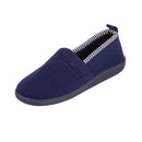 Totes Stripe Full Back Womens Slipper - Navy