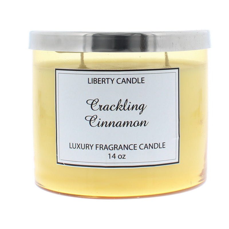 Indulgence Collection Candle  14oz Coloured Glass Jar - Crackling Cinnamon