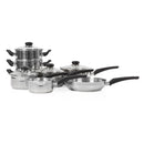 Morphy Richards Equip 8 Piece Stainless Steel Pan Set - Silver