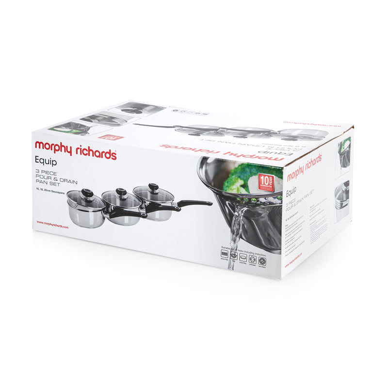 Morphy Richards Stainless Steel Pan Set 5 Piece