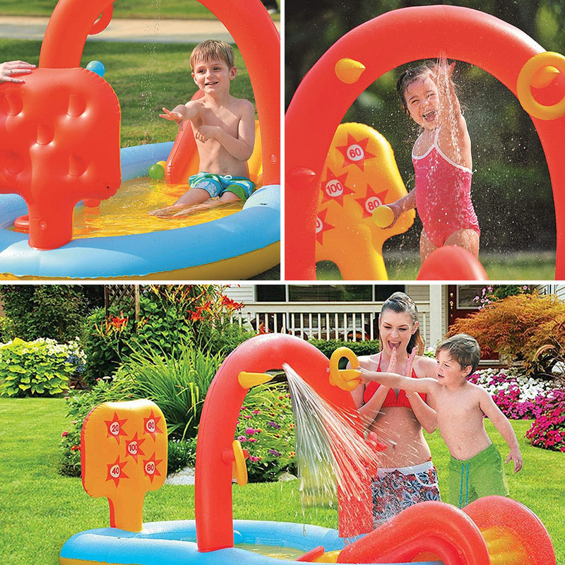 Sun Club Paddling Pool with Slide & Water Spray 2.2m