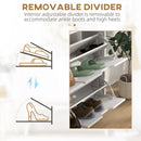 HOMCOM Shoe Storage Cabinet with 4 Flip Drawers for 16 Pairs of Shoes, White