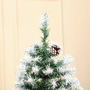 HOMCOM Christmas Tree Slim 6' with Pinecones