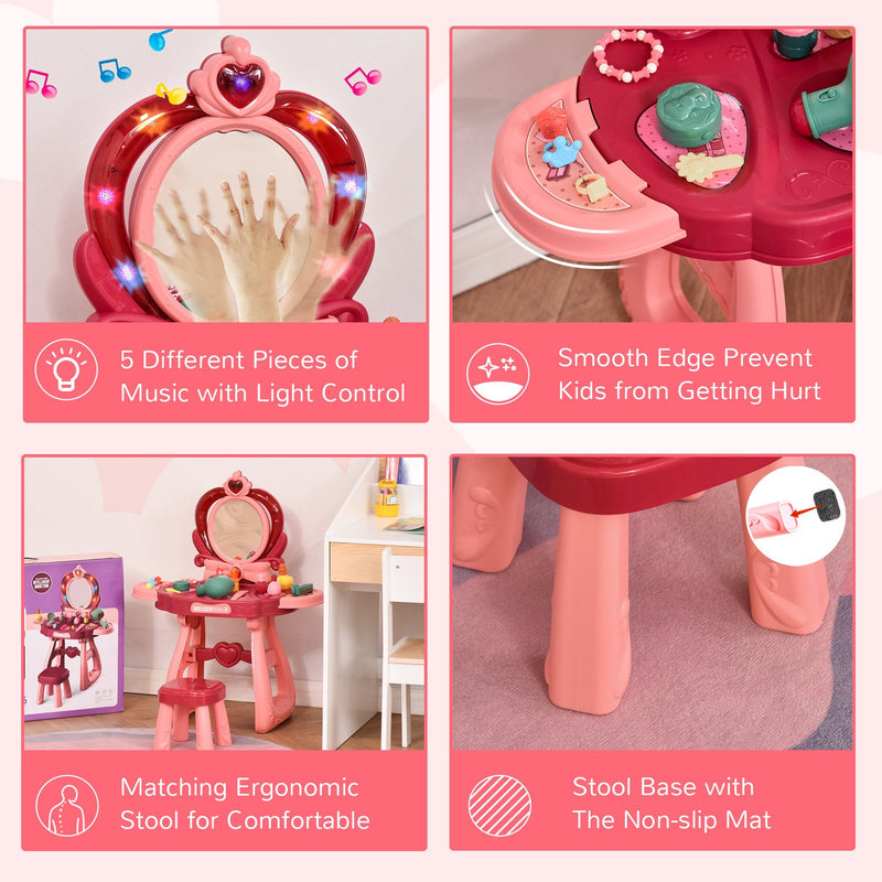 Children's 36 Pcs Beauty Dressing Table & Stool