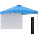Outsunny 3x3(M) Pop Up Gazebo Canopy Tent w/ 1 Sidewall Carrying Bag Blue