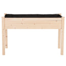 Outsunny Fir Wood Non-Woven Fabric Planting Bed 122.5Lx56.5Wx76H Cm