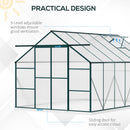 Outsunny Green House Walk-in 12' x 8' polycarbonate