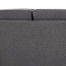 HOMCOM Double Seat Sofa Linen Upholstery Loveseat Couch w/ Armrests, Dark Grey