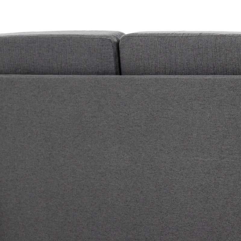 HOMCOM Double Seat Sofa Linen Upholstery Loveseat Couch w/ Armrests, Dark Grey
