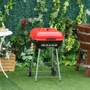 Outsunny Charcoal Trolley BBQ Garden Outdoor Barbecue