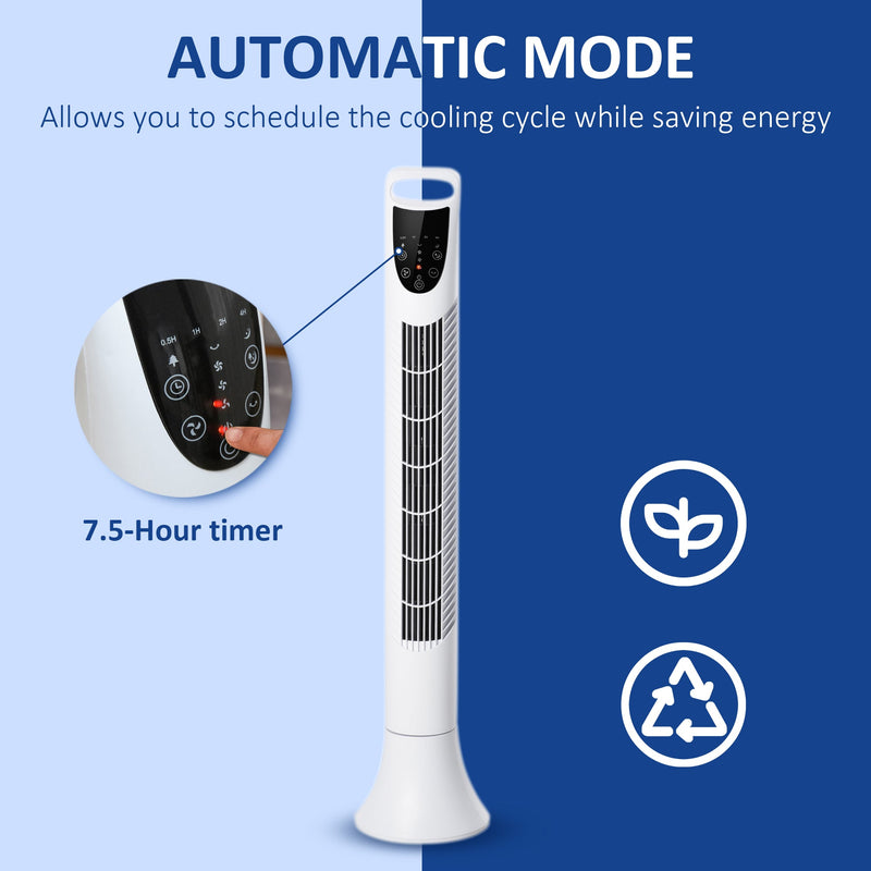Homcom Freestanding Tower Fan 3 Speed with Remote Controller