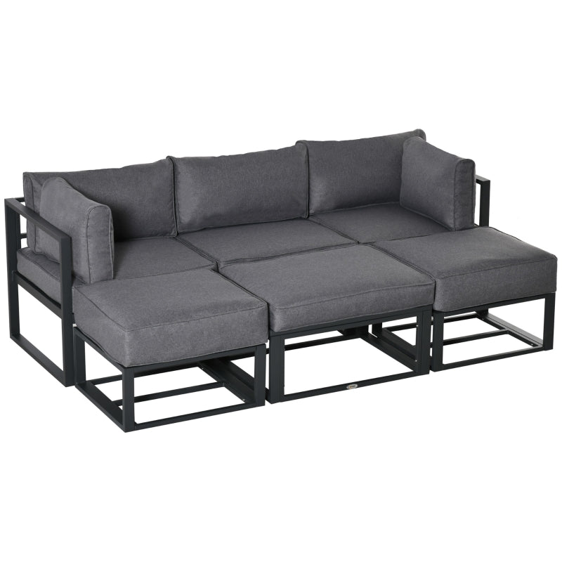 Outsunny Outdoor Sectional Sofa Set 6 piece