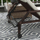 Outsunny Rattan Wicker Chaise Sun Lounger Garden w/ Adjustable Backrest & Wheels