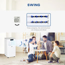 HOMCOM Mobile Air Conditioner Portable AC Unit - White