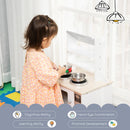 Kids Kitchen Play Cooking Toy Set w/ Pots, Cooking Bench for 3-6 Years Old