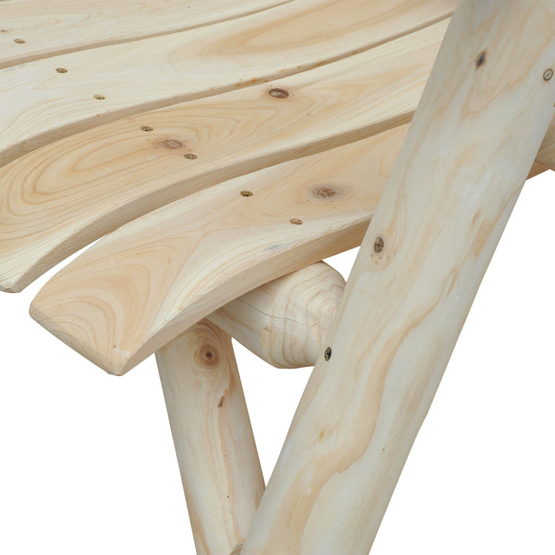 Outsunny Adirondack Chair -Natural Wood