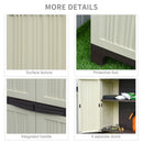 Outsunny Garden Cabinet Shed, Double-Door, 65Lx37Wx172H cm - Beige