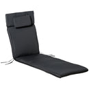 Outsunny Garden Sun Lounger Chair Cushion Reclining Relaxer Indoor Outdoor Grey