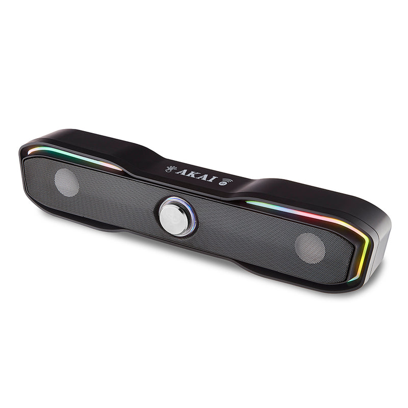 Akai Bluetooth Gaming LED Soundbar Black